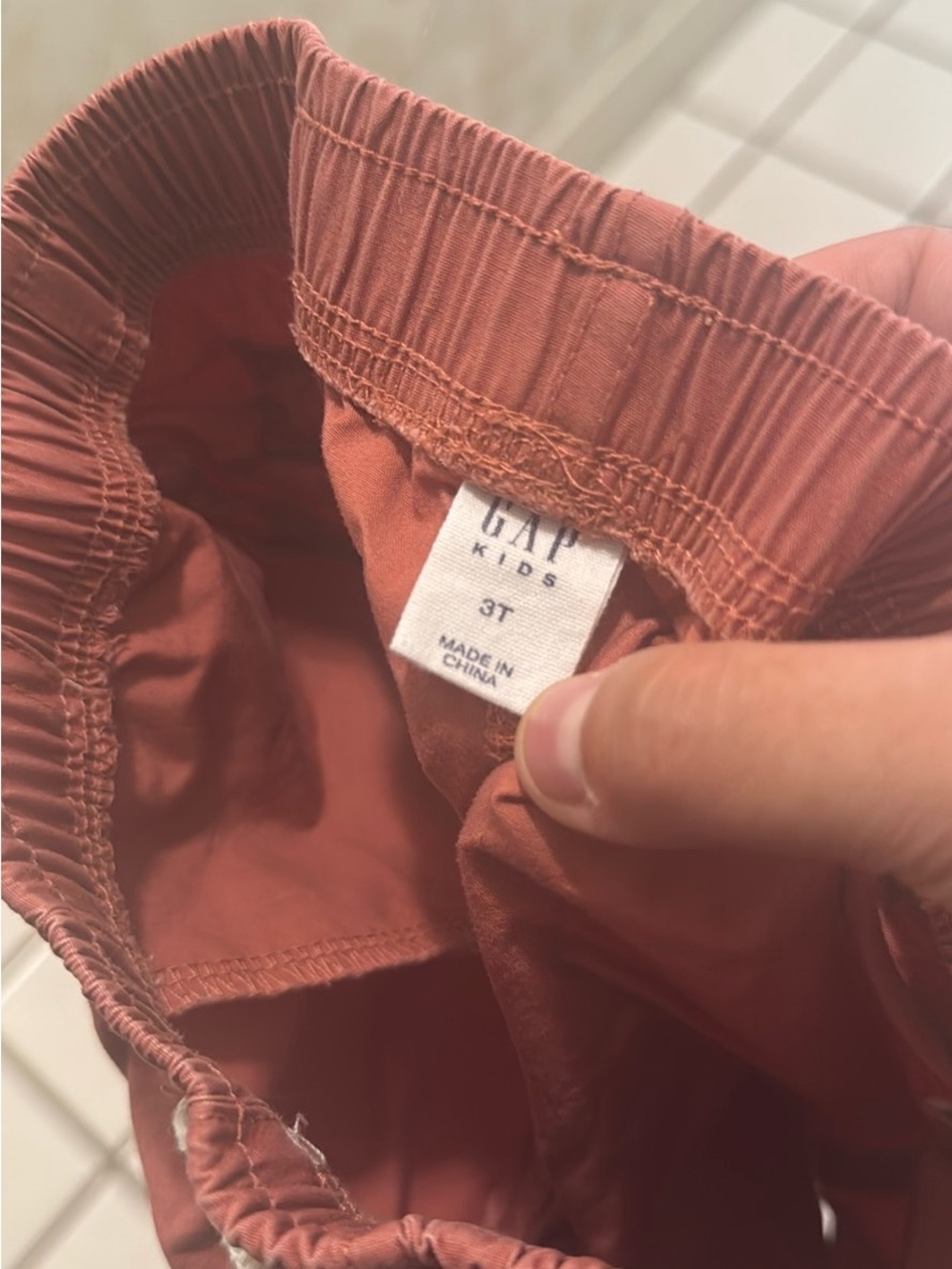 GAP Kids Rust-Orange Elastic Waist Shorts